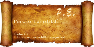 Percze Euridiké névjegykártya